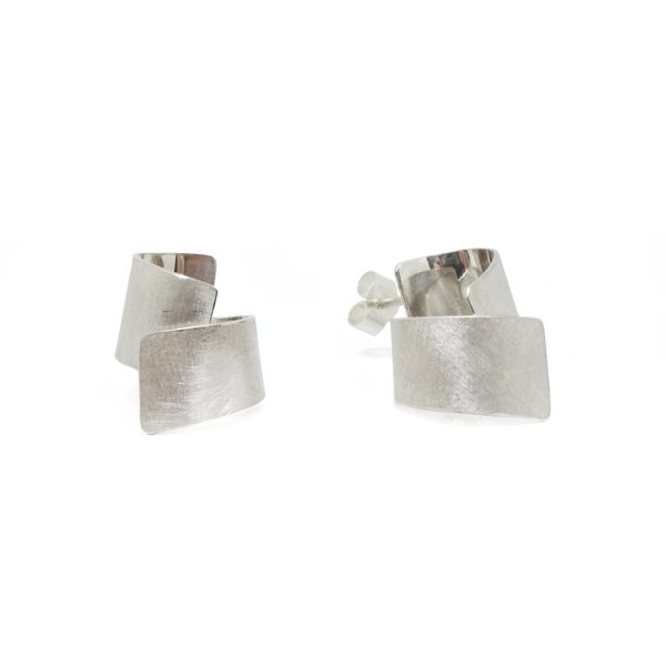 boucles d'oreilles archi curve argent