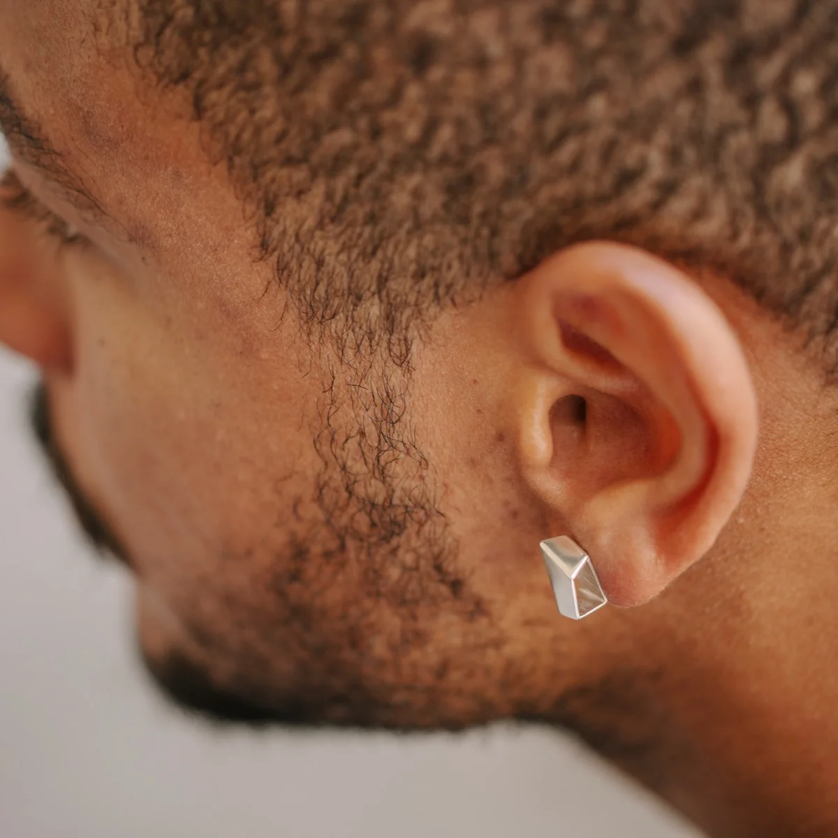 boucles d'oreilles pour homme argent