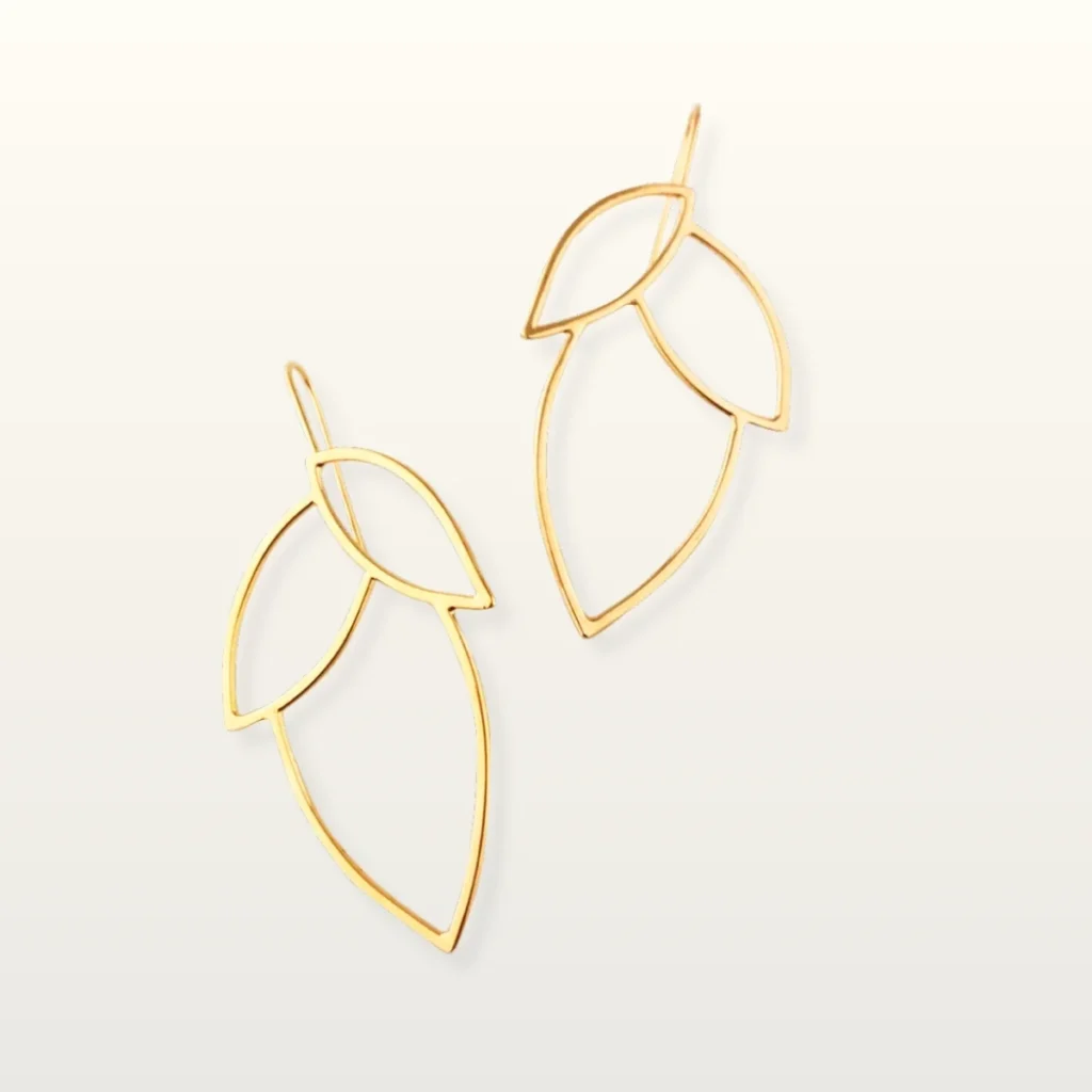 boucles d'oreilles grandes ajourées motif floral