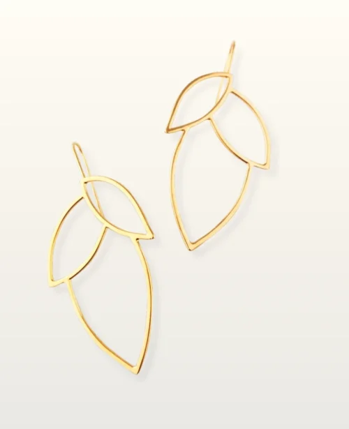 boucles d'oreilles grandes ajourées motif floral