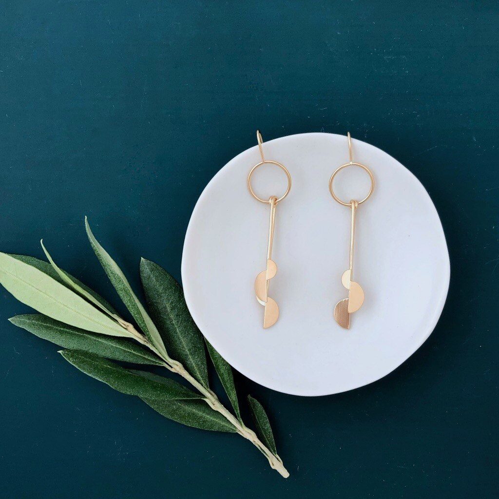 boucles d'oreilles demi lune