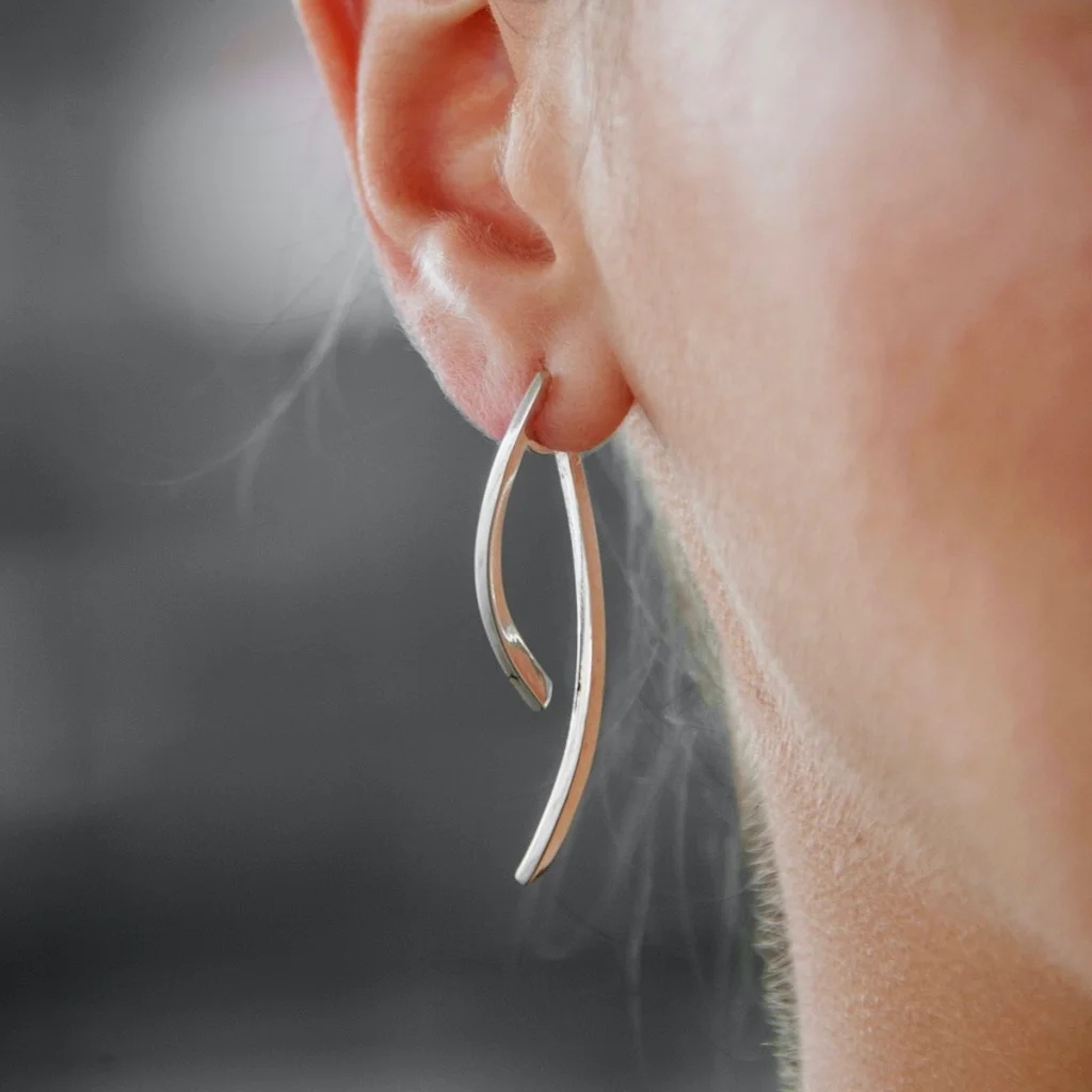 boucles d'oreilles femme devant derrière modernes