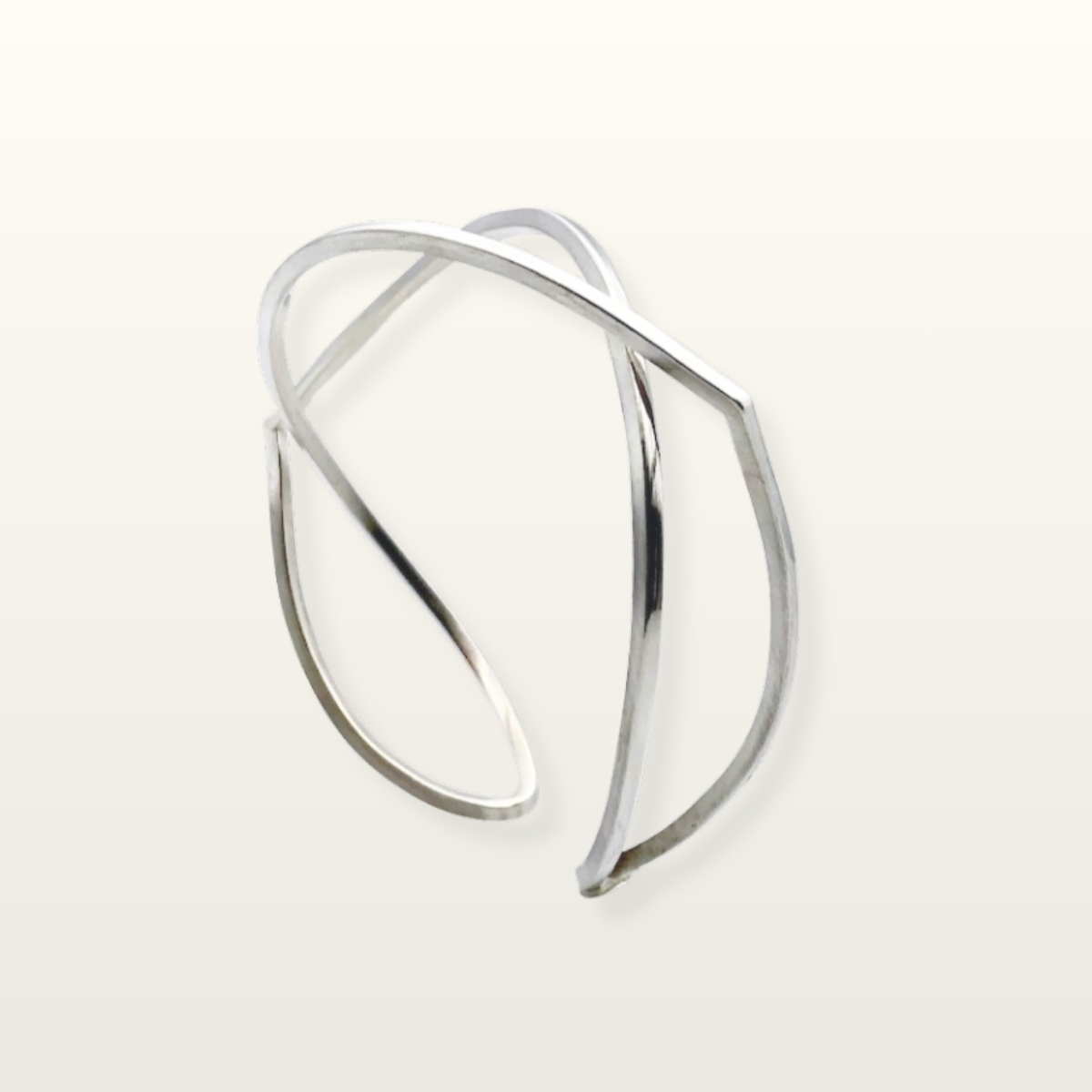 bracelet manchette contemporain en argent
