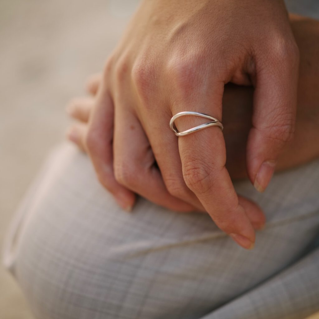 Bague fine en argent