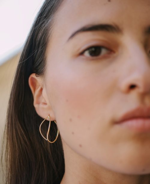 Boucles d'oreilles créole vermeil détail