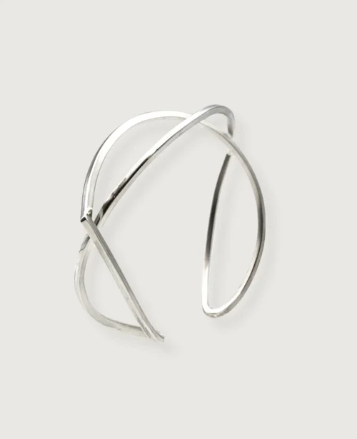bracelet manchette en argent contemporain