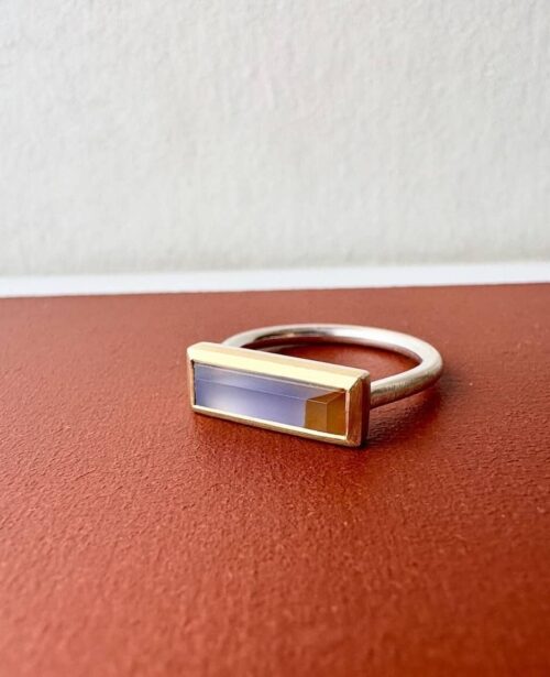 bague agate bi-color